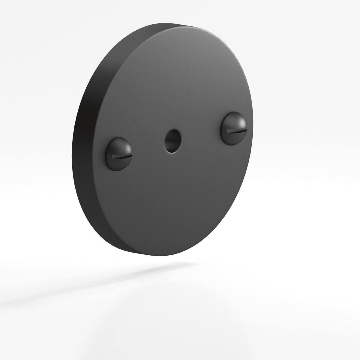 Colonial Bronze 592 Round Backplate with Exposed Screws, 1-3/4 in Diameter, for 8-32 Screw - Matte Graphite