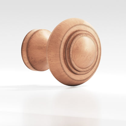 Colonial Bronze 674BB Tiered Button Back-to-Back Shower Door Knob Kit, 1-3/16 in Diameter - Distressed Antique Copper