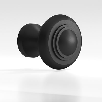 Colonial Bronze 676BB Tiered Button Back-to-Back Shower Door Knob Kit, 1-1/2 in Diameter - Matte Satin Black