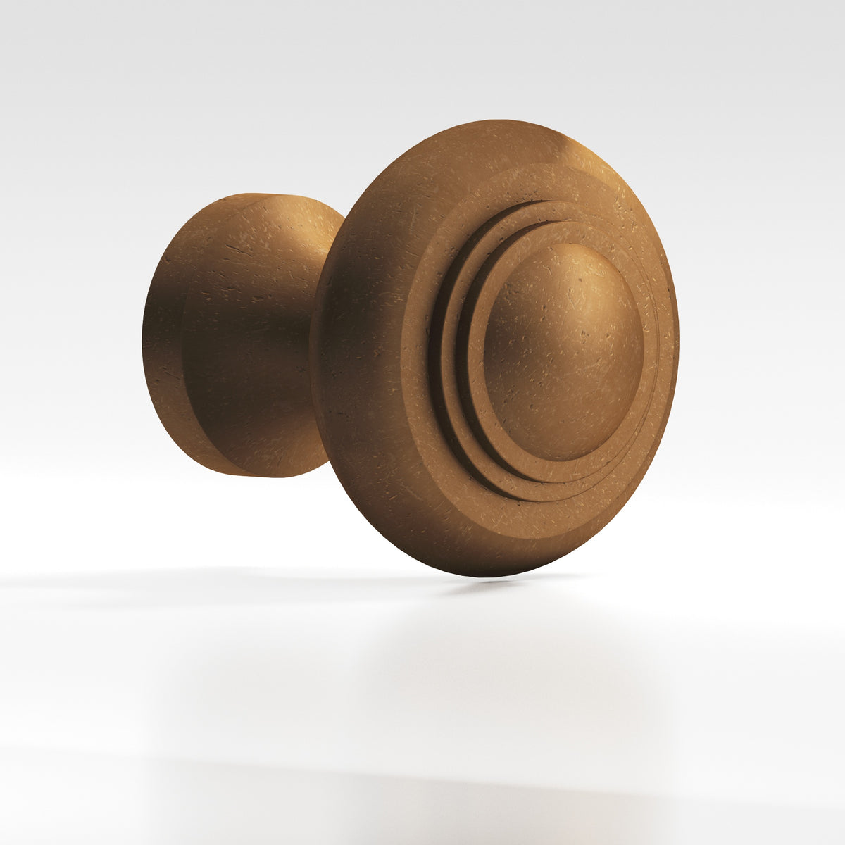 Colonial Bronze 674 Tiered Button Knob, 1-3/16 in Diameter - Distressed Light Statuary Bronze