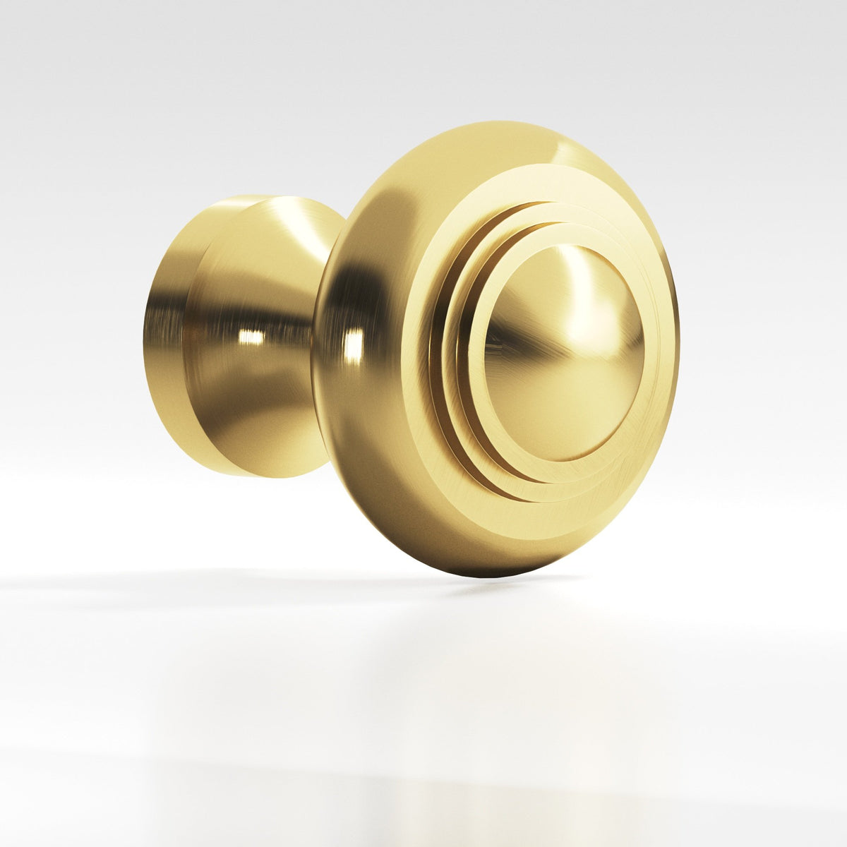 Colonial Bronze 674 Tiered Button Knob, 1-3/16 in Diameter - Satin Brass