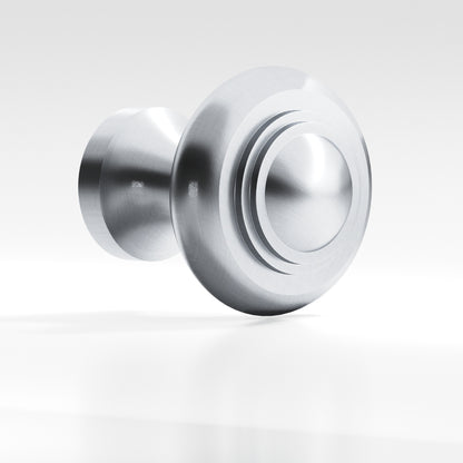 Colonial Bronze 676BB Tiered Button Back-to-Back Shower Door Knob Kit, 1-1/2 in Diameter - Satin Chrome