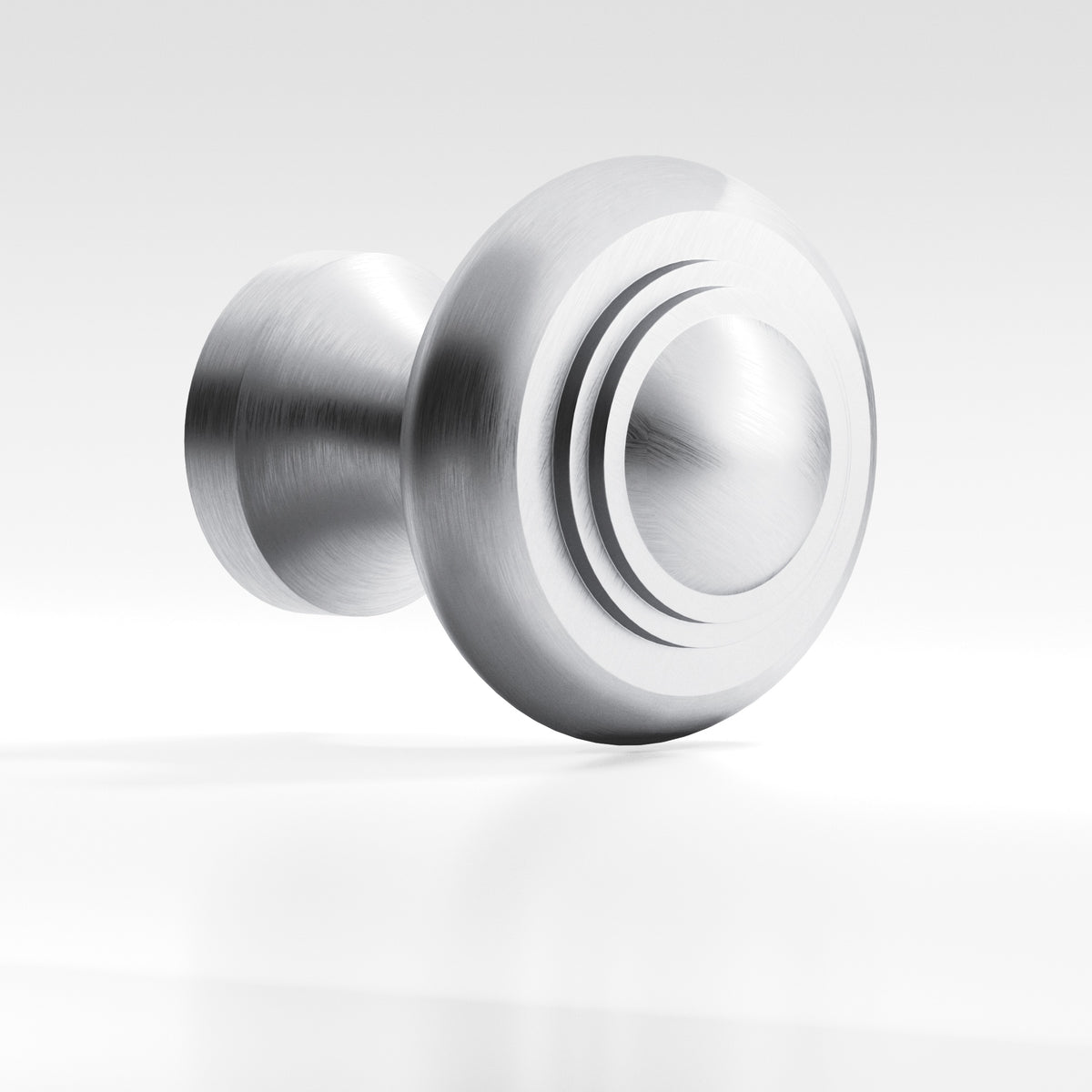 Colonial Bronze 674 Tiered Button Knob, 1-3/16 in Diameter - Matte Satin Chrome