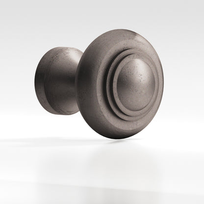 Colonial Bronze 676BB Tiered Button Back-to-Back Shower Door Knob Kit, 1-1/2 in Diameter - Distressed Pewter