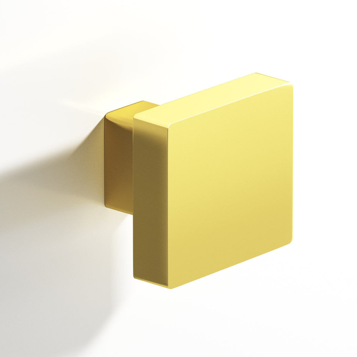 Colonial Bronze 749 Square Knob with Rectangular Post, 1-1/2 in - French Gold