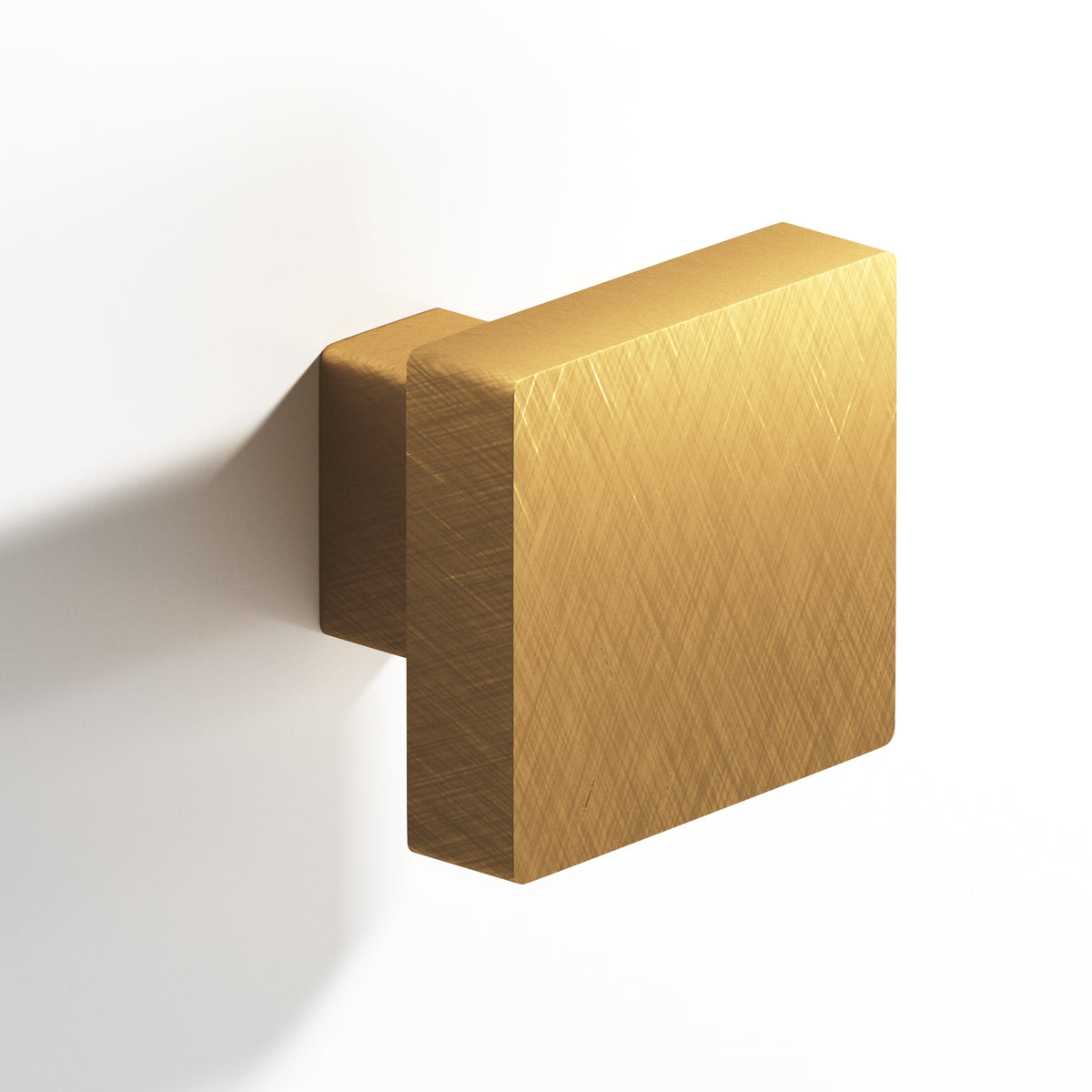 Colonial Bronze 749 Square Knob with Rectangular Post, 1-1/2 in - Weathered Brass