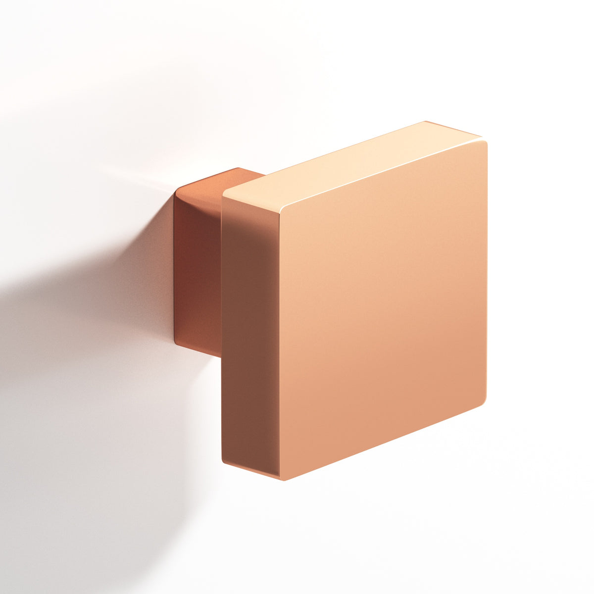 Colonial Bronze 749 Square Knob with Rectangular Post, 1-1/2 in - Polished Copper