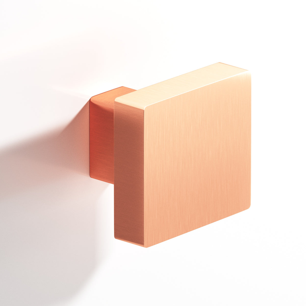 Colonial Bronze 749 Square Knob with Rectangular Post, 1-1/2 in - Satin Copper