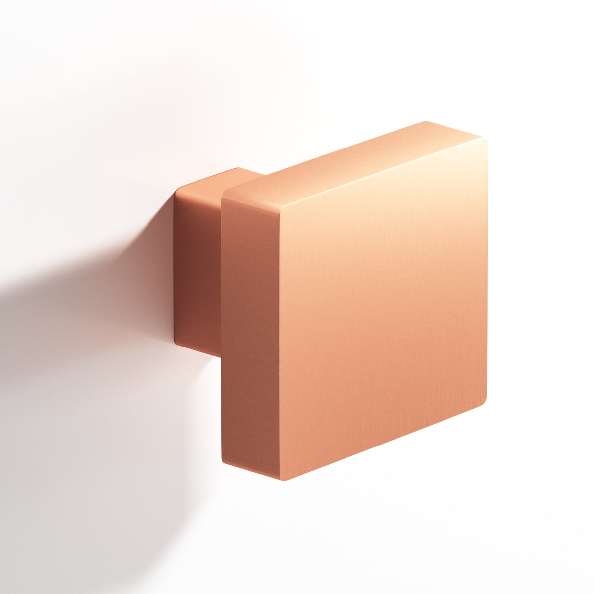 Colonial Bronze 749 Square Knob with Rectangular Post, 1-1/2 in - Matte Satin Copper