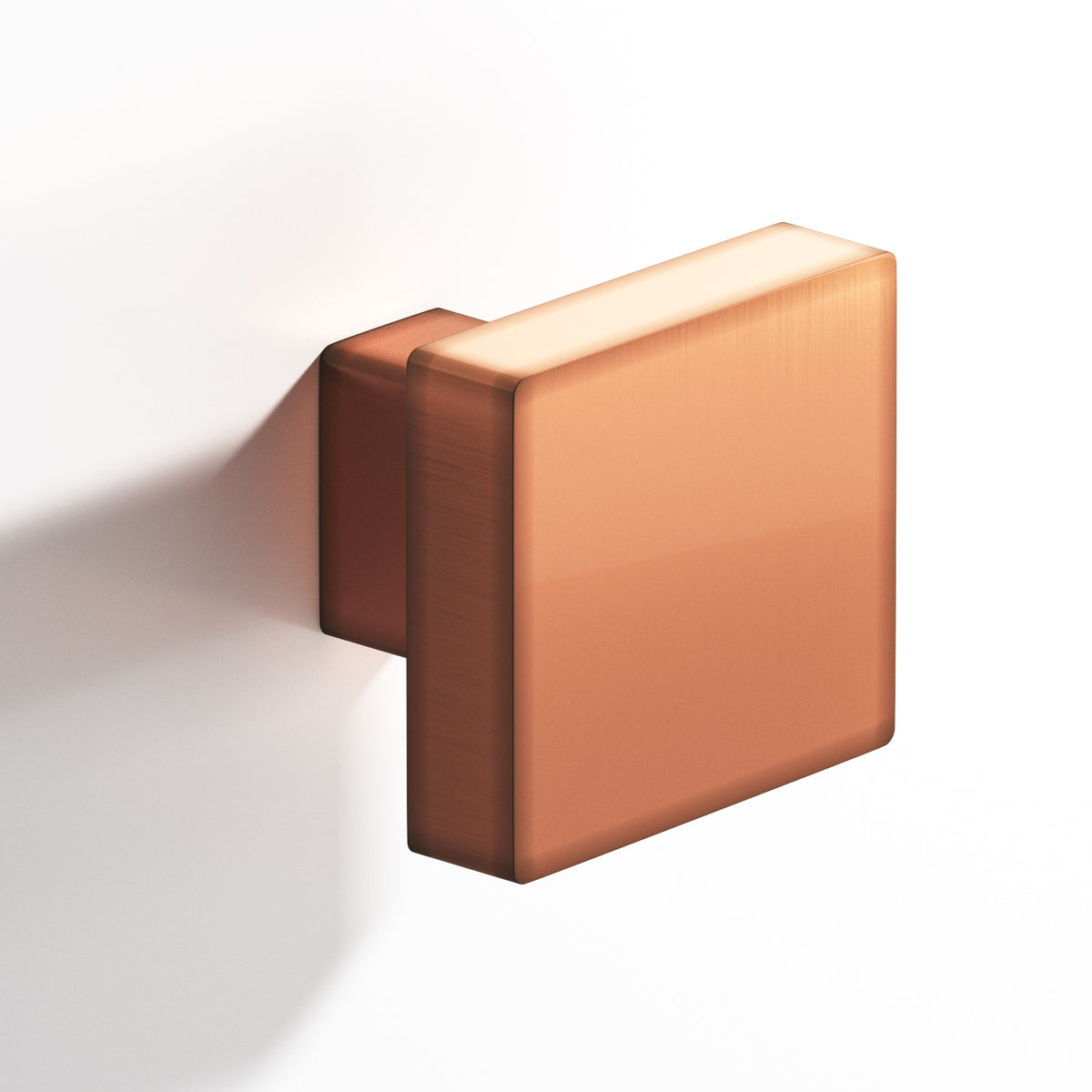 Colonial Bronze 749 Square Knob with Rectangular Post, 1-1/2 in - Antique Copper
