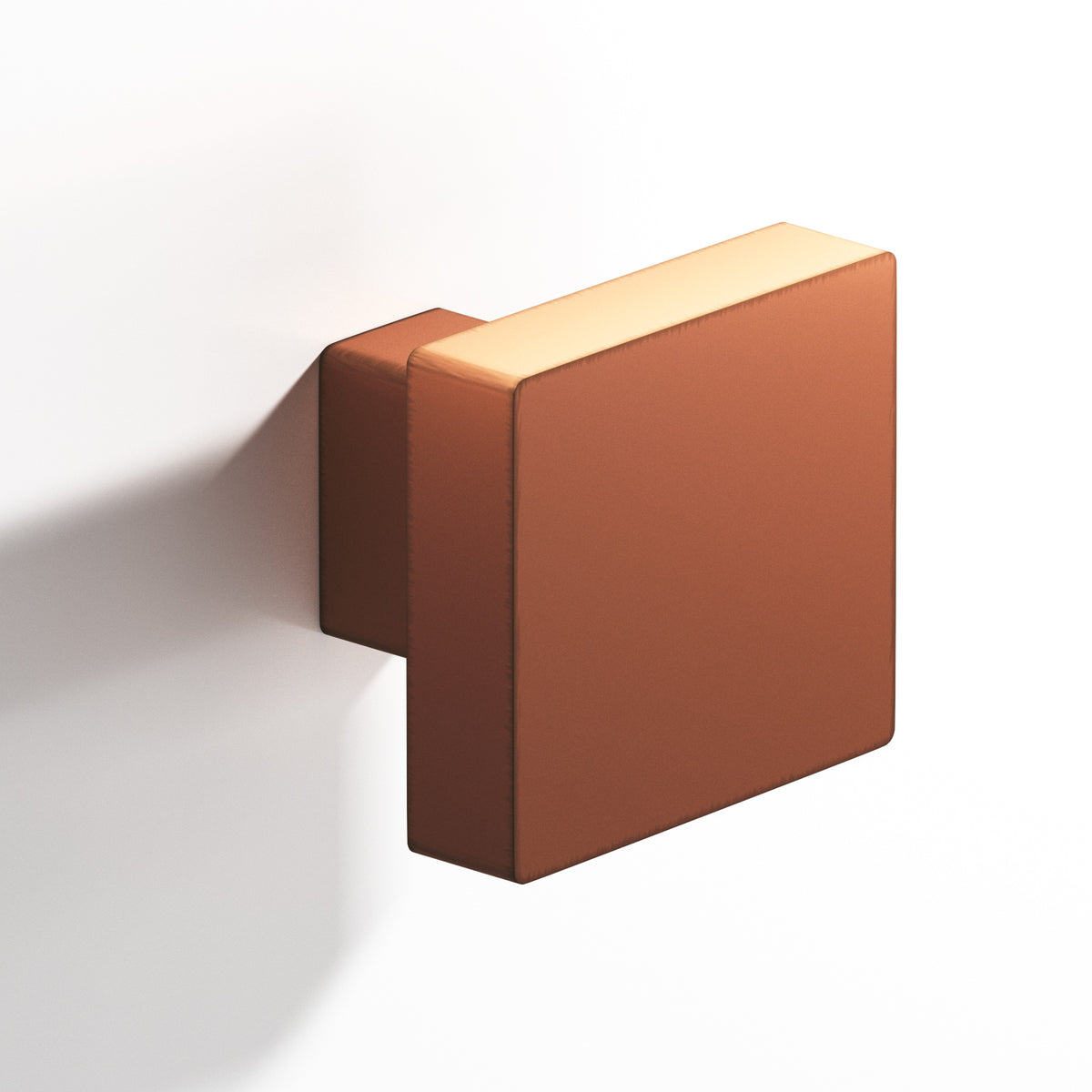 Colonial Bronze 749 Square Knob with Rectangular Post, 1-1/2 in - Matte Antique Copper