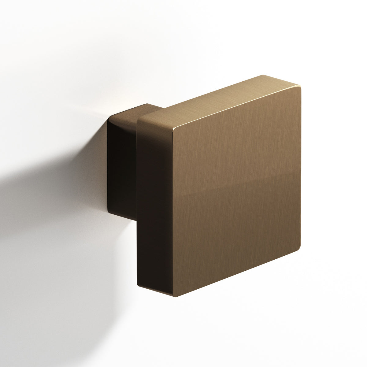 Colonial Bronze 749 Square Knob with Rectangular Post, 1-1/2 in - Light Statuary Bronze