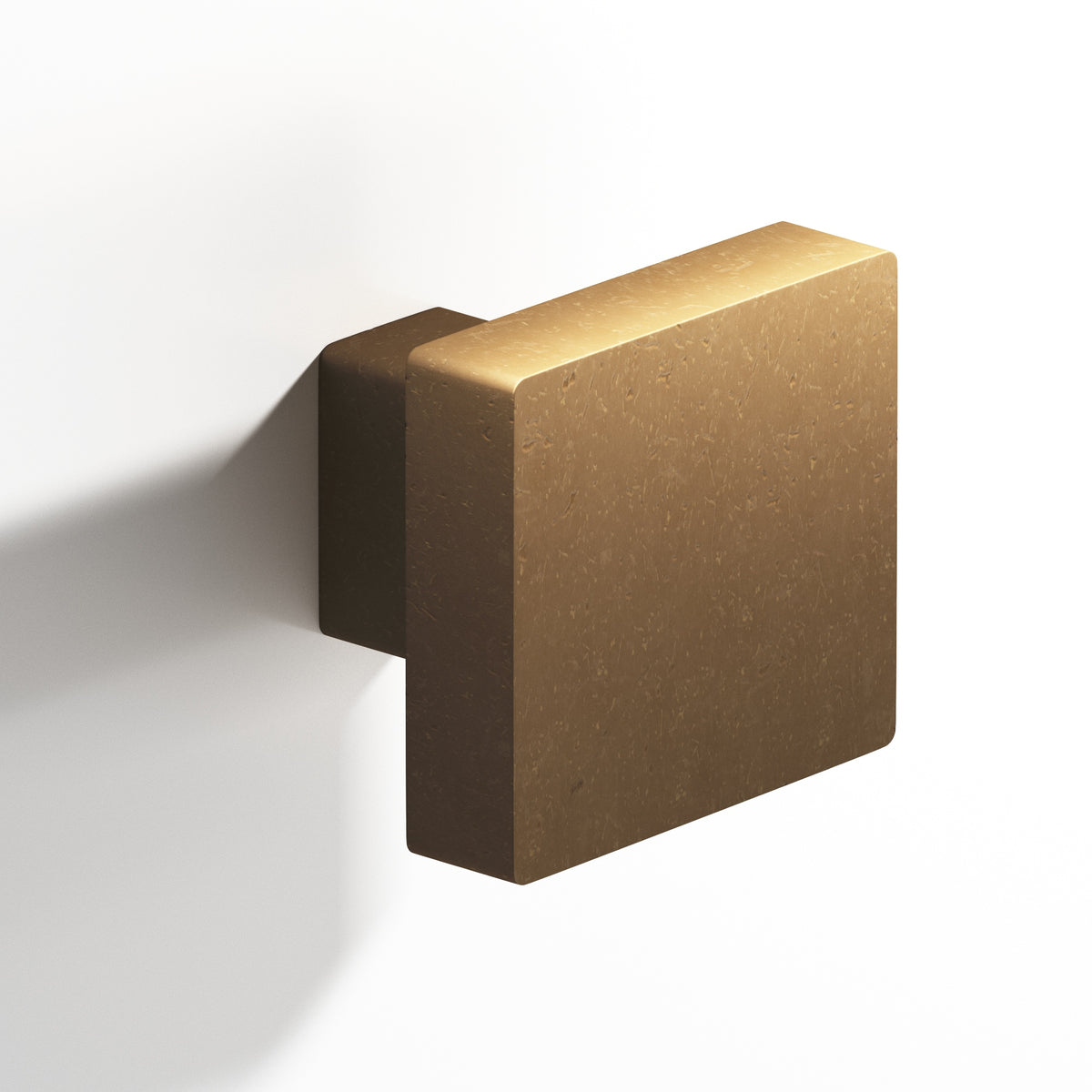 Colonial Bronze 749 Square Knob with Rectangular Post, 1-1/2 in - Distressed Light Statuary Bronze