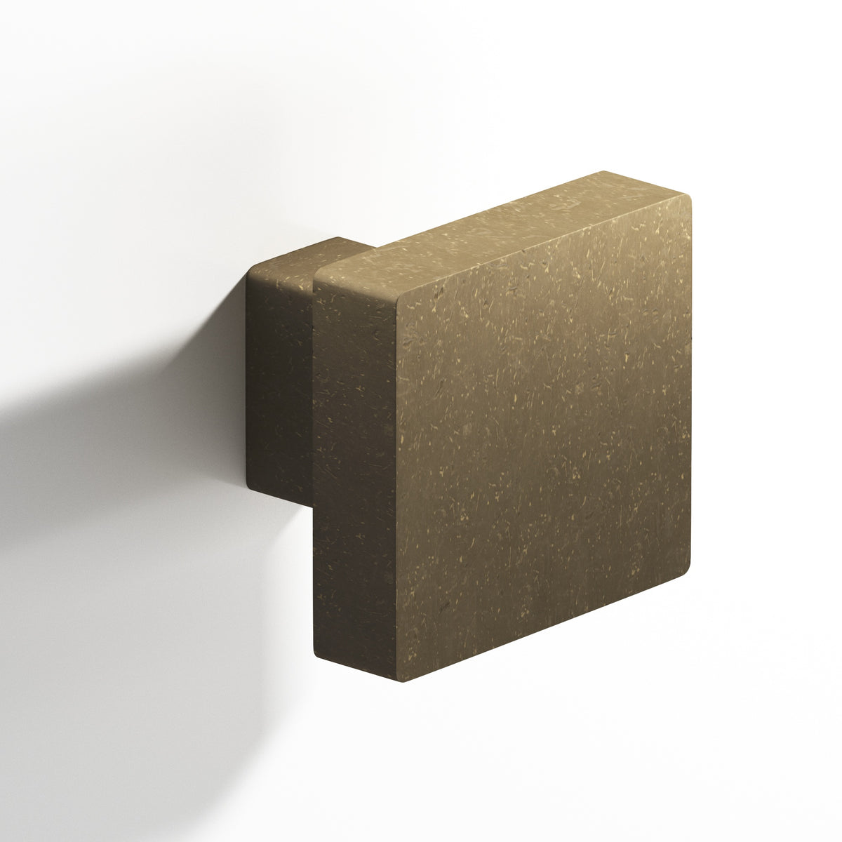 Colonial Bronze 749 Square Knob with Rectangular Post, 1-1/2 in - Distressed Oil Rubbed Bronze