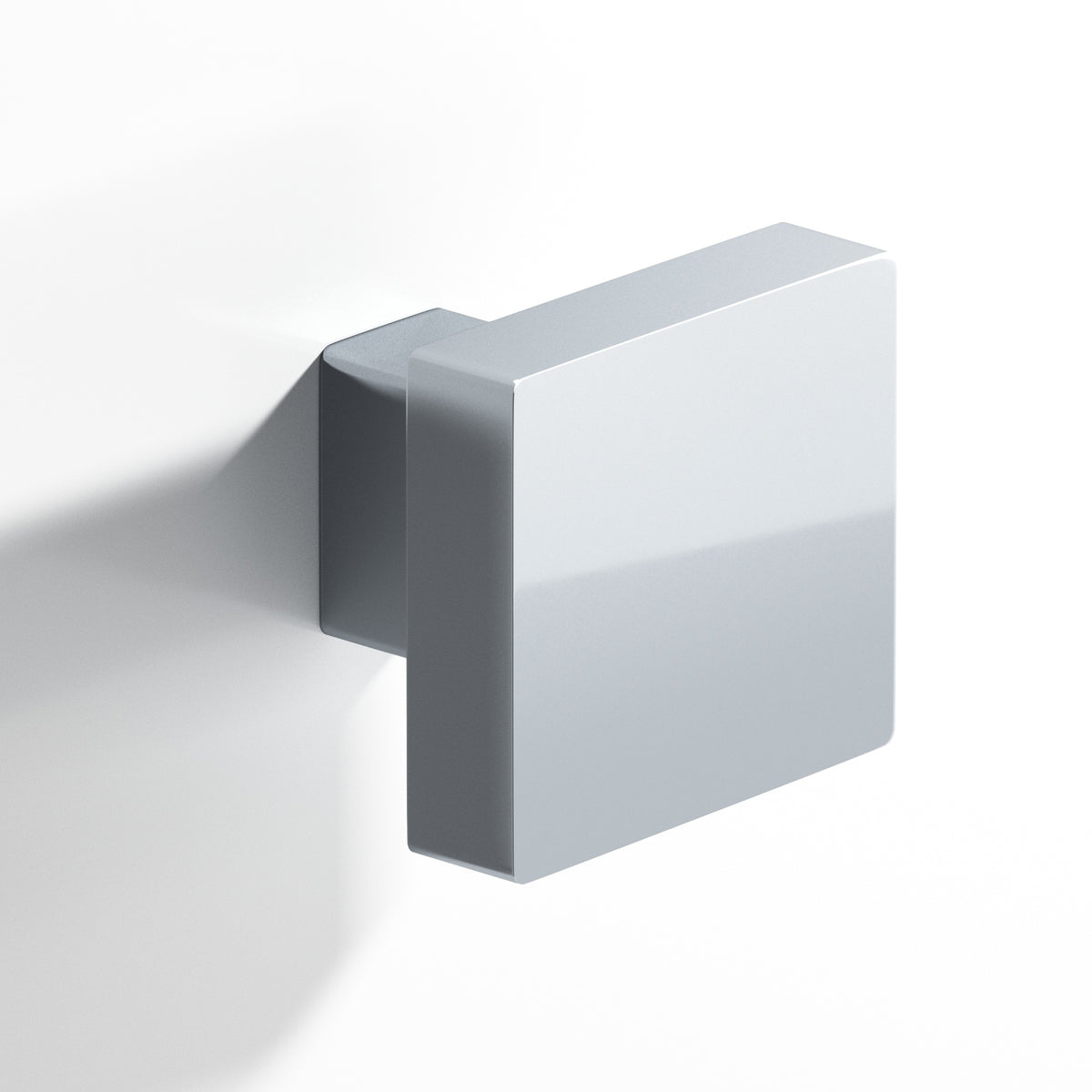 Colonial Bronze 749 Square Knob with Rectangular Post, 1-1/2 in - Polished Chrome