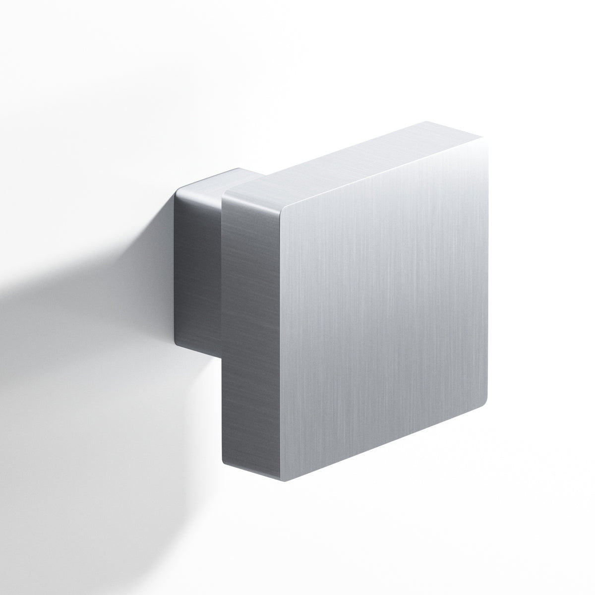 Colonial Bronze 749 Square Knob with Rectangular Post, 1-1/2 in - Satin Chrome