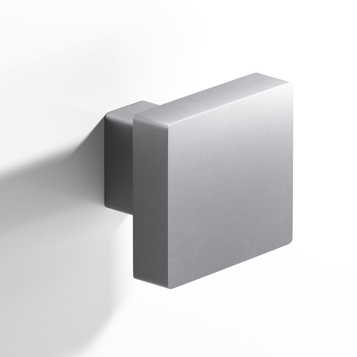 Colonial Bronze 749 Square Knob with Rectangular Post, 1-1/2 in - Matte Satin Chrome
