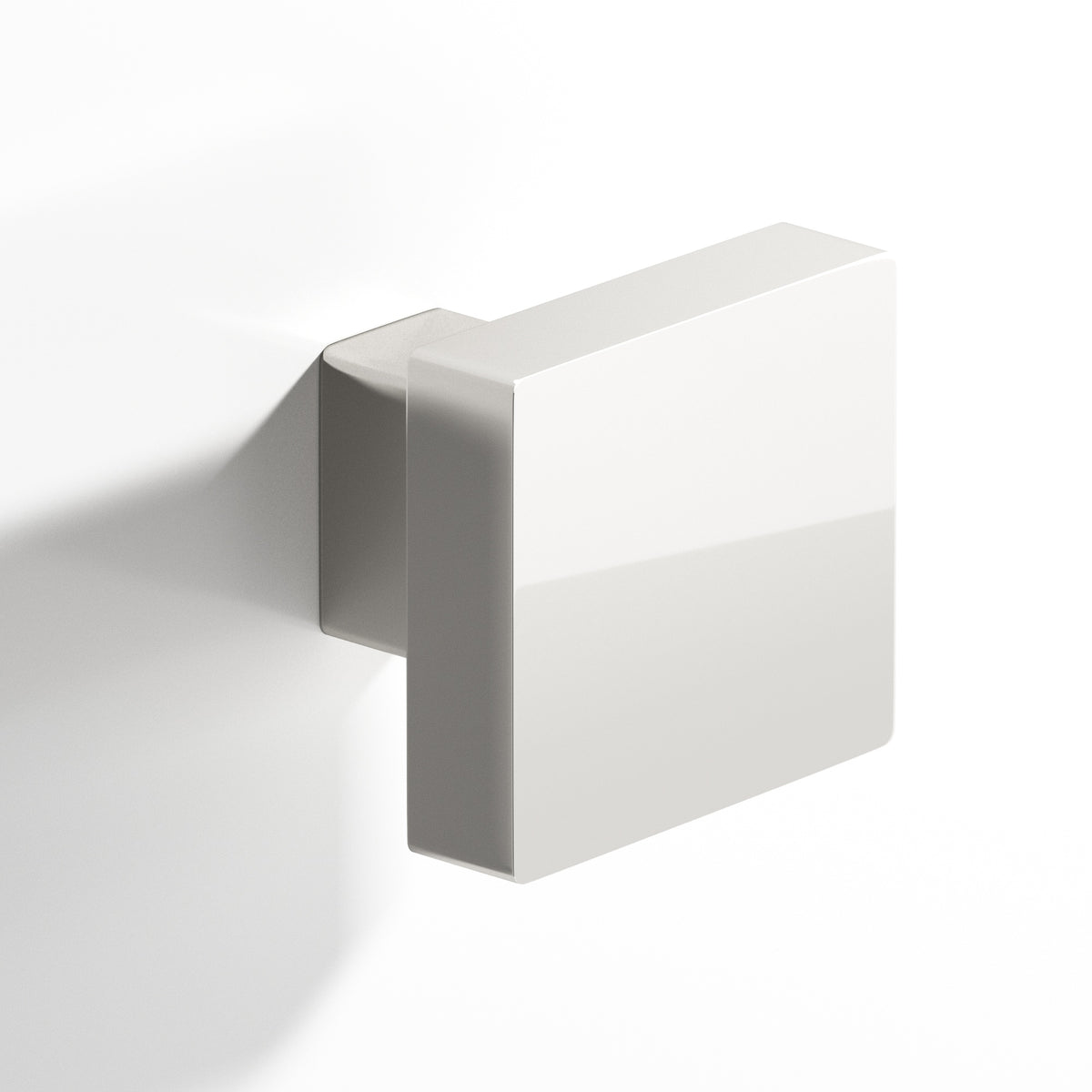 Colonial Bronze 749 Square Knob with Rectangular Post, 1-1/2 in - Polished Nickel