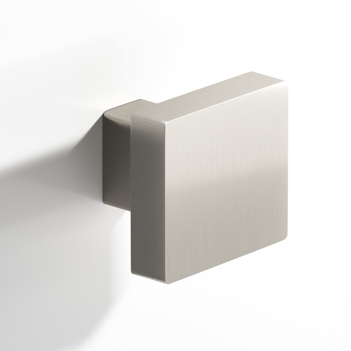 Colonial Bronze 749 Square Knob with Rectangular Post, 1-1/2 in - Satin Nickel