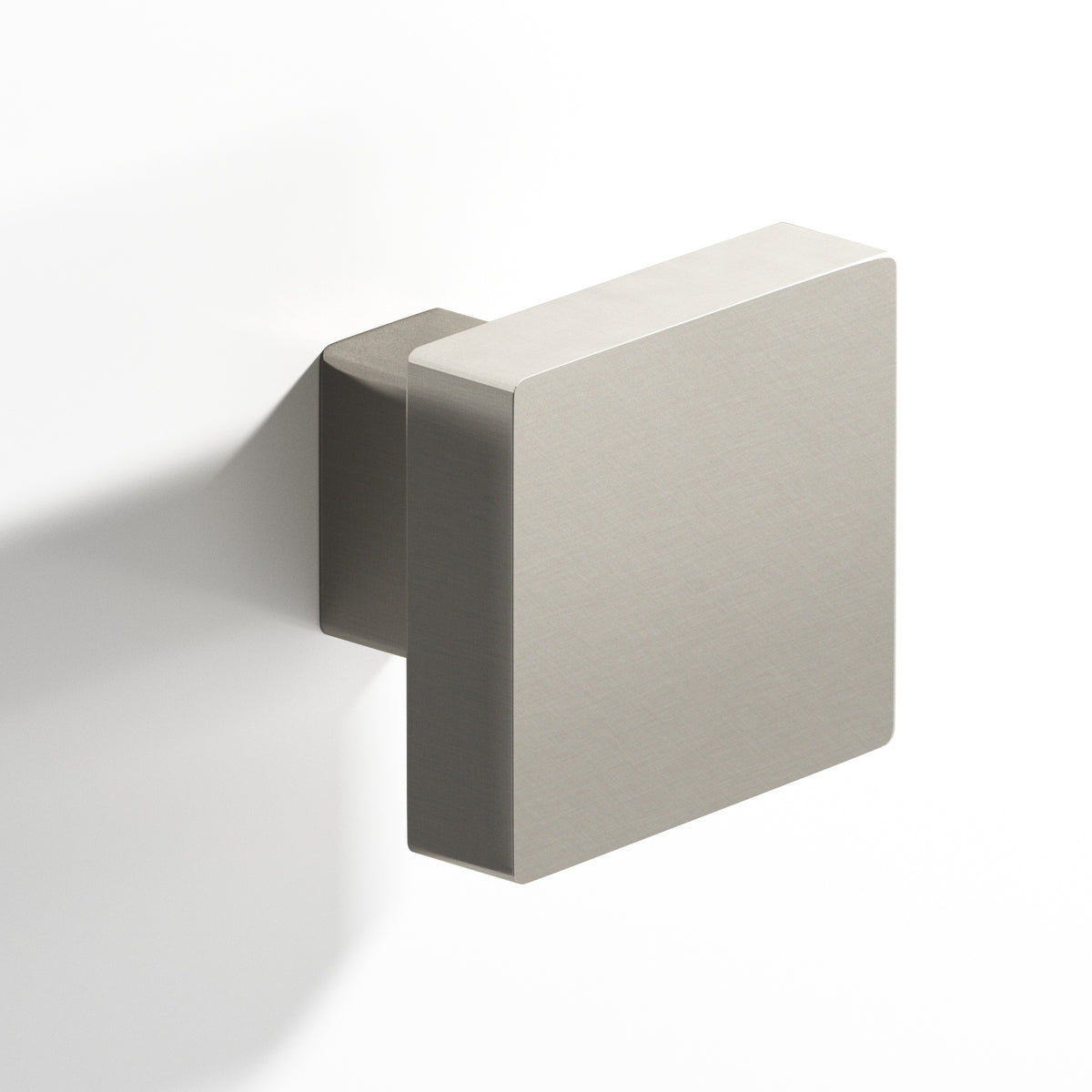 Colonial Bronze 749 Square Knob with Rectangular Post, 1-1/2 in - Nickel Stainless