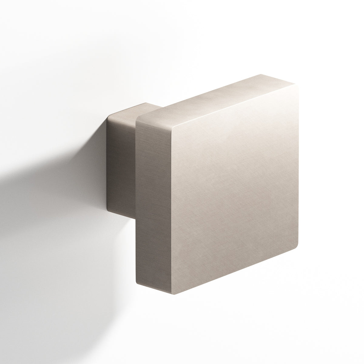 Colonial Bronze 749 Square Knob with Rectangular Post, 1-1/2 in - Matte Satin Nickel