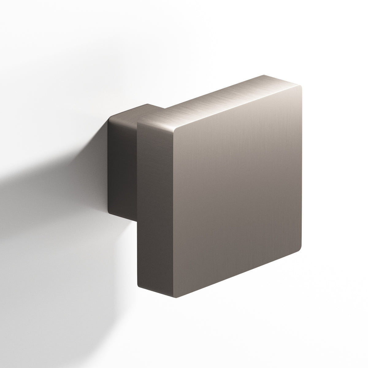 Colonial Bronze 749 Square Knob with Rectangular Post, 1-1/2 in - Pewter