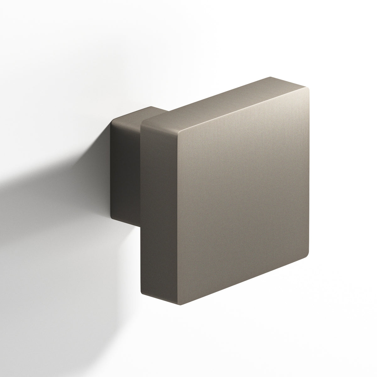 Colonial Bronze 749 Square Knob with Rectangular Post, 1-1/2 in - Matte Pewter