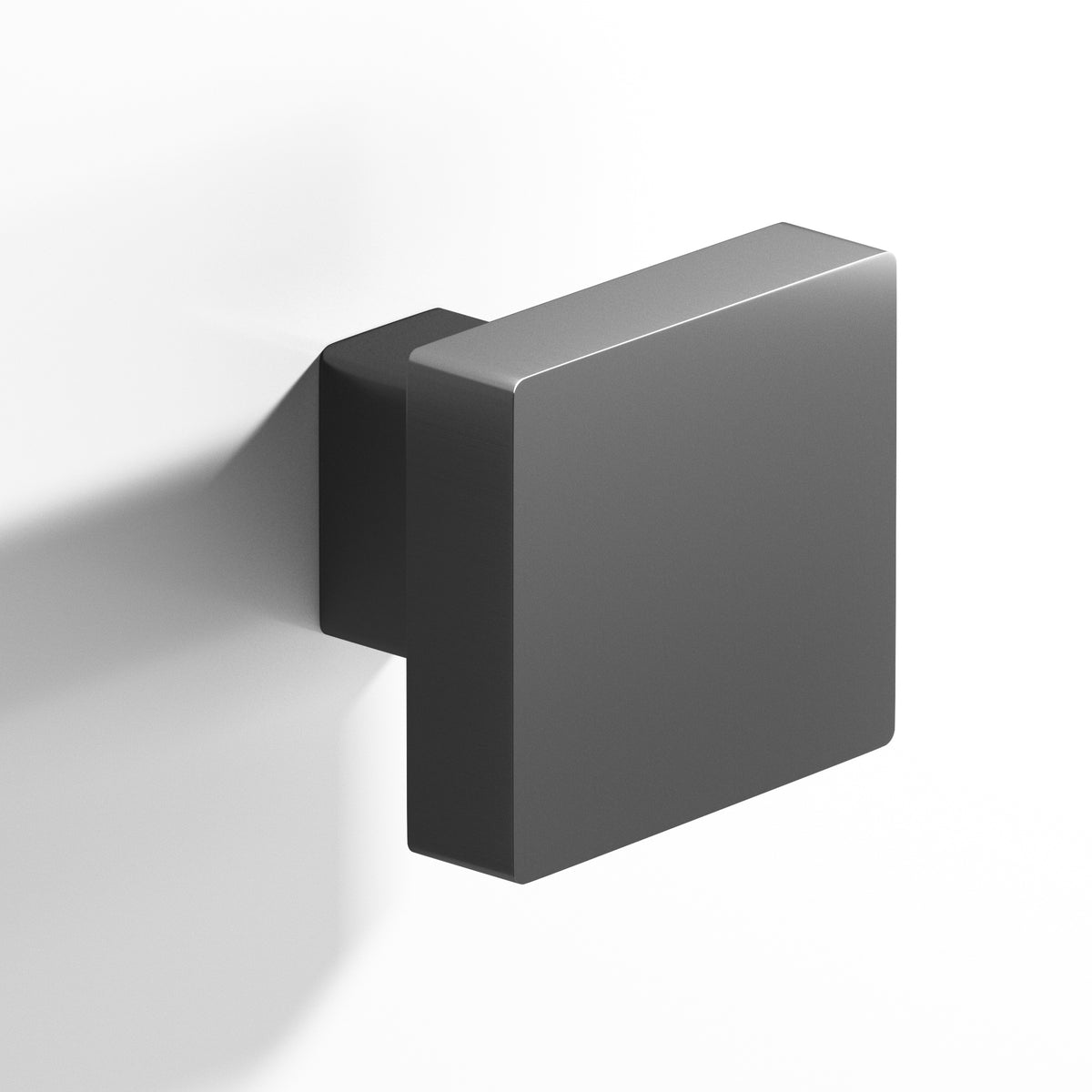 Colonial Bronze 749 Square Knob with Rectangular Post, 1-1/2 in - Graphite