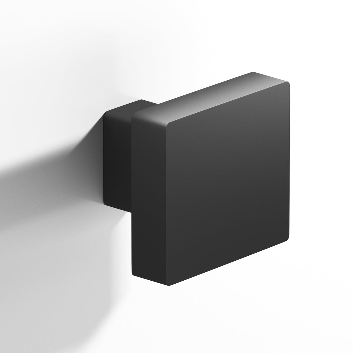 Colonial Bronze 749 Square Knob with Rectangular Post, 1-1/2 in - Matte Graphite