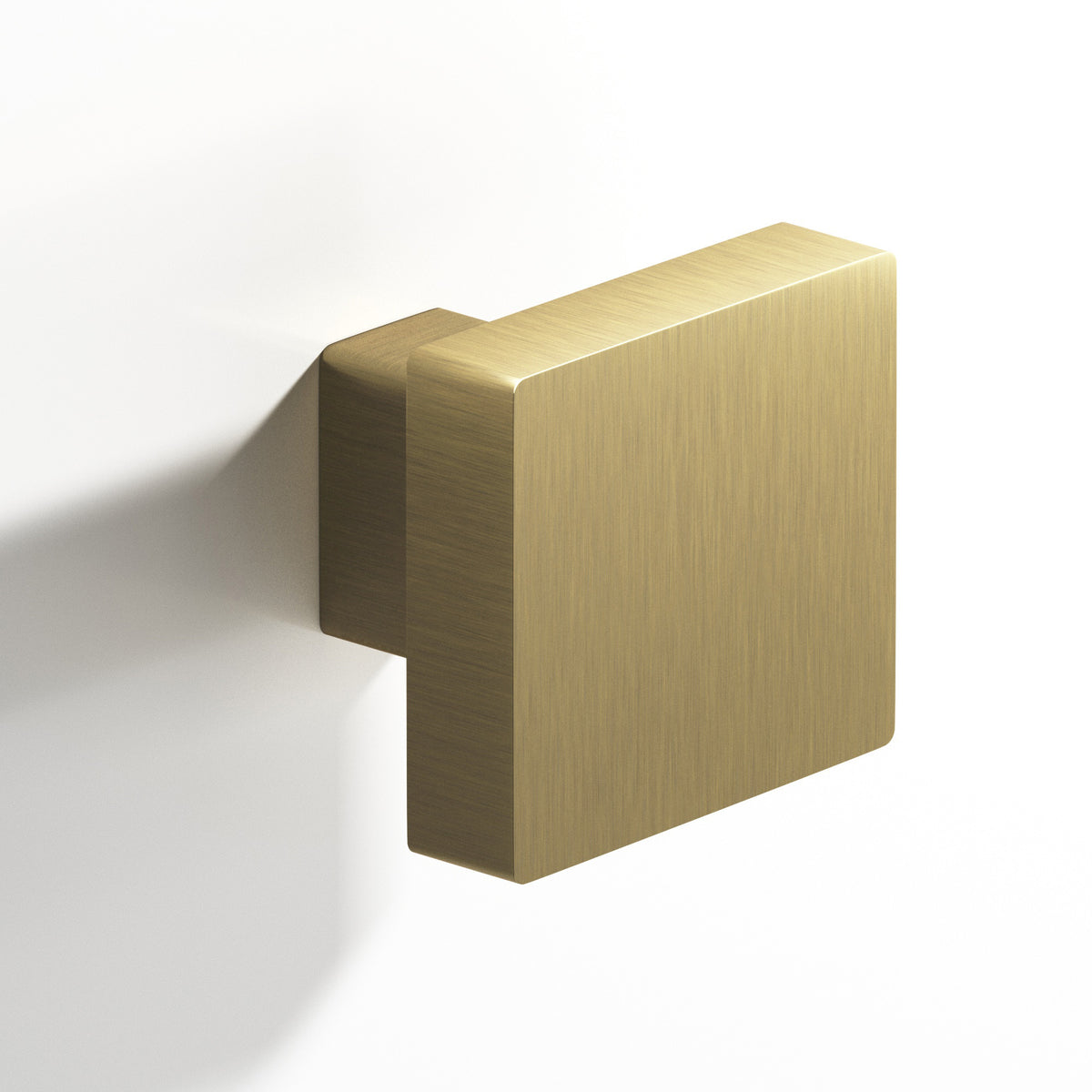 Colonial Bronze 749 Square Knob with Rectangular Post, 1-1/2 in - Antique Brass