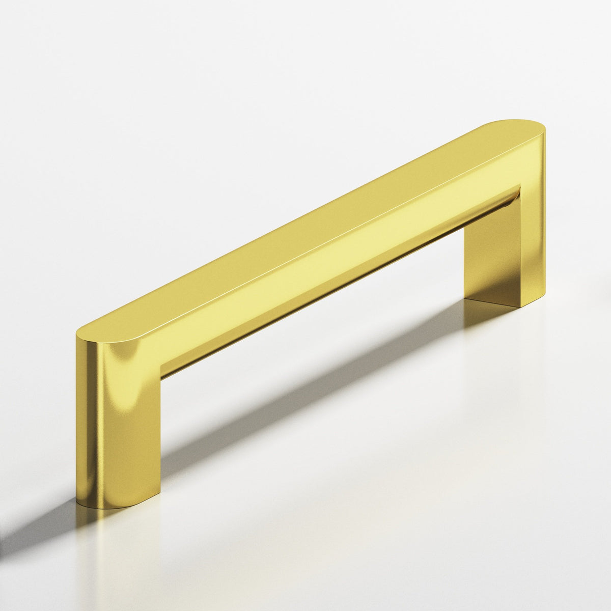Colonial Bronze 765 Square Pull with Rounded Back and Ends, 1 x 3/4 in Cross Section - French Gold