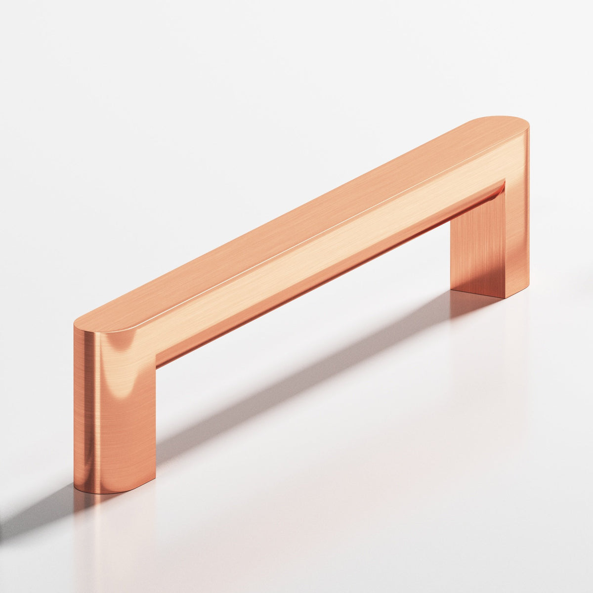 Colonial Bronze 760 Square Pull with Rounded Back and Ends, 7/16 x 1/2 in Cross Section - Satin Copper