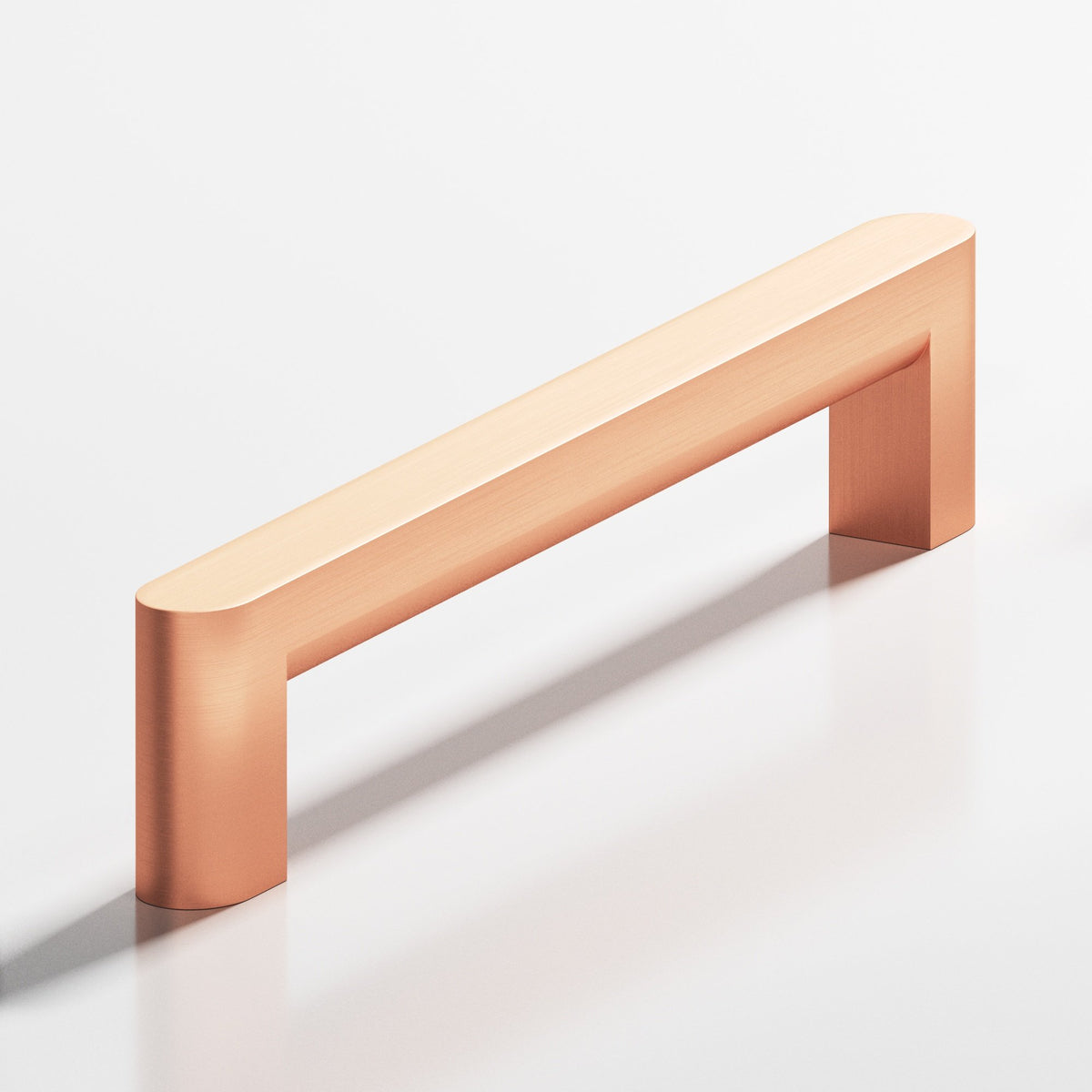 Colonial Bronze 765 Square Pull with Rounded Back and Ends, 1 x 3/4 in Cross Section - Matte Satin Copper