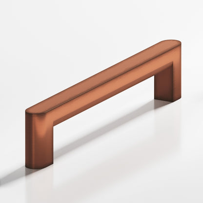 Colonial Bronze 765 Square Pull with Rounded Back and Ends, 1 x 3/4 in Cross Section - Matte Antique Copper