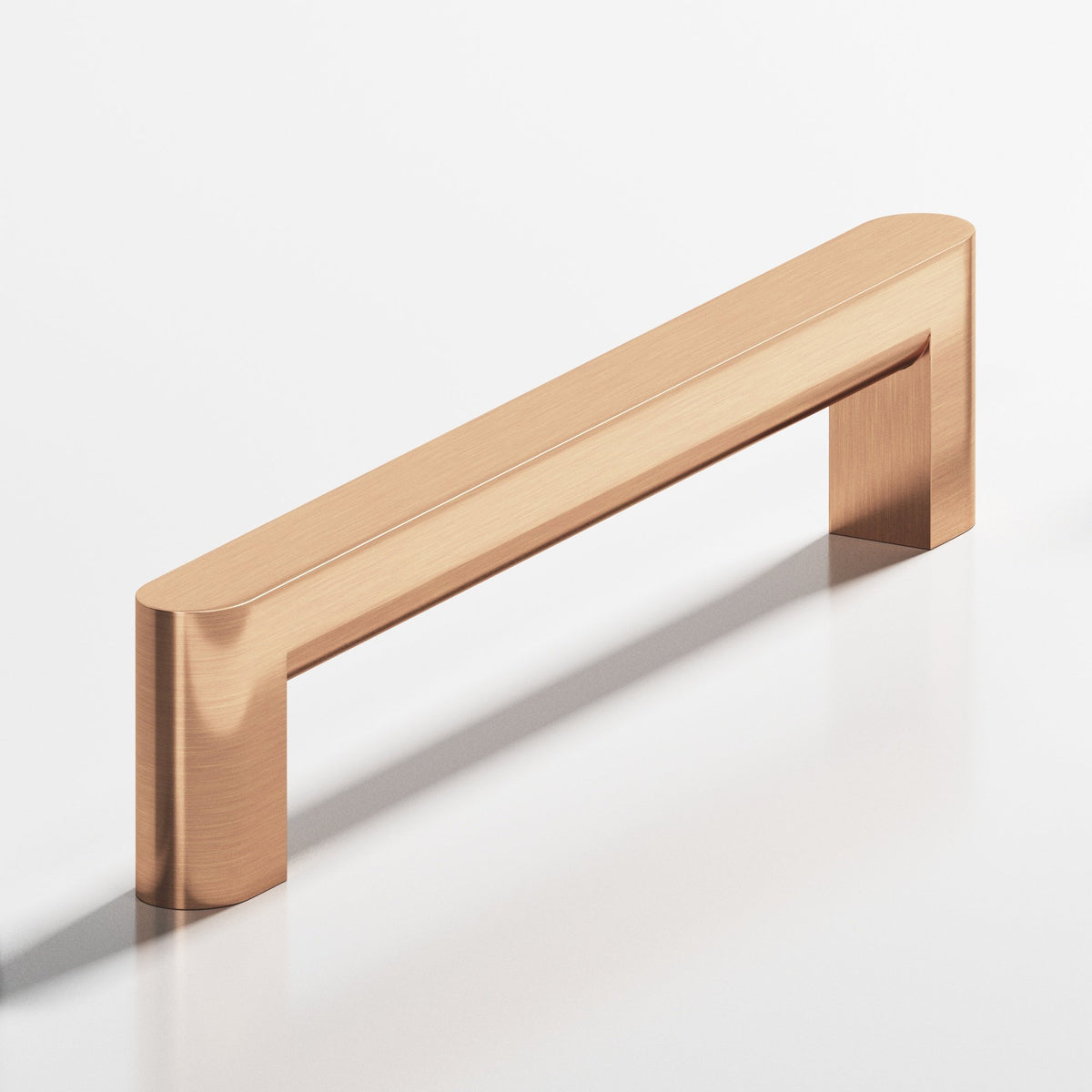 Colonial Bronze 762 Square Pull with Rounded Back and Ends, 5/8 x 3/8 in Cross Section - Satin Bronze