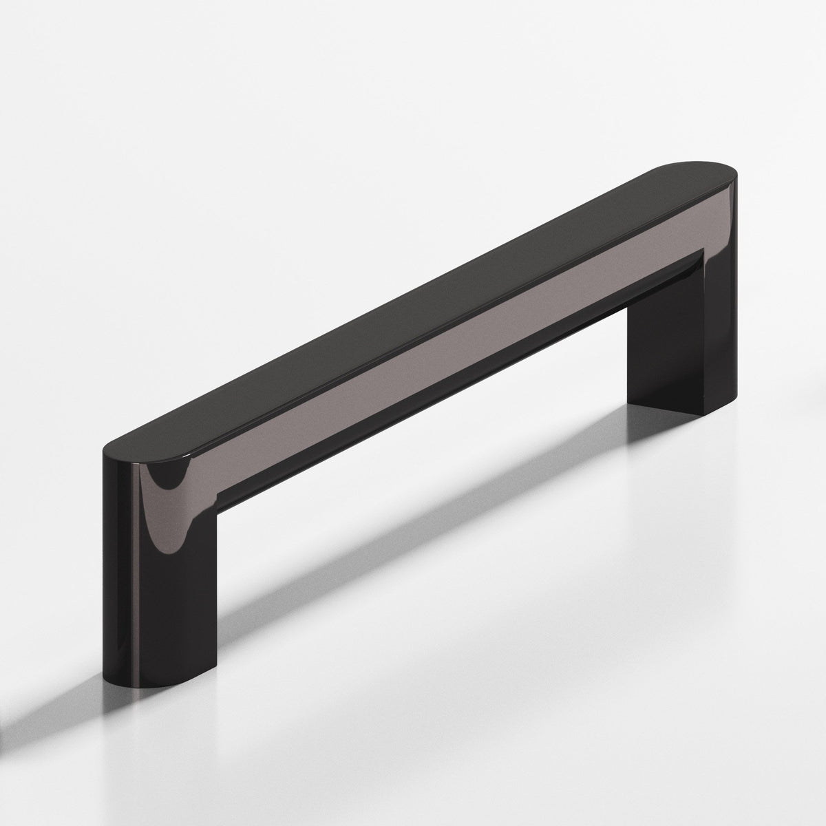 Colonial Bronze 765 Square Pull with Rounded Back and Ends, 1 x 3/4 in Cross Section - Satin Black