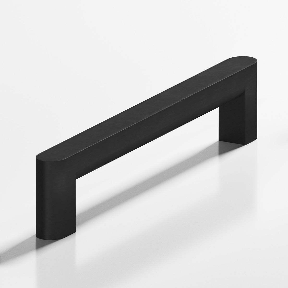 Colonial Bronze 760 Square Pull with Rounded Back and Ends, 7/16 x 1/2 in Cross Section - Matte Satin Black