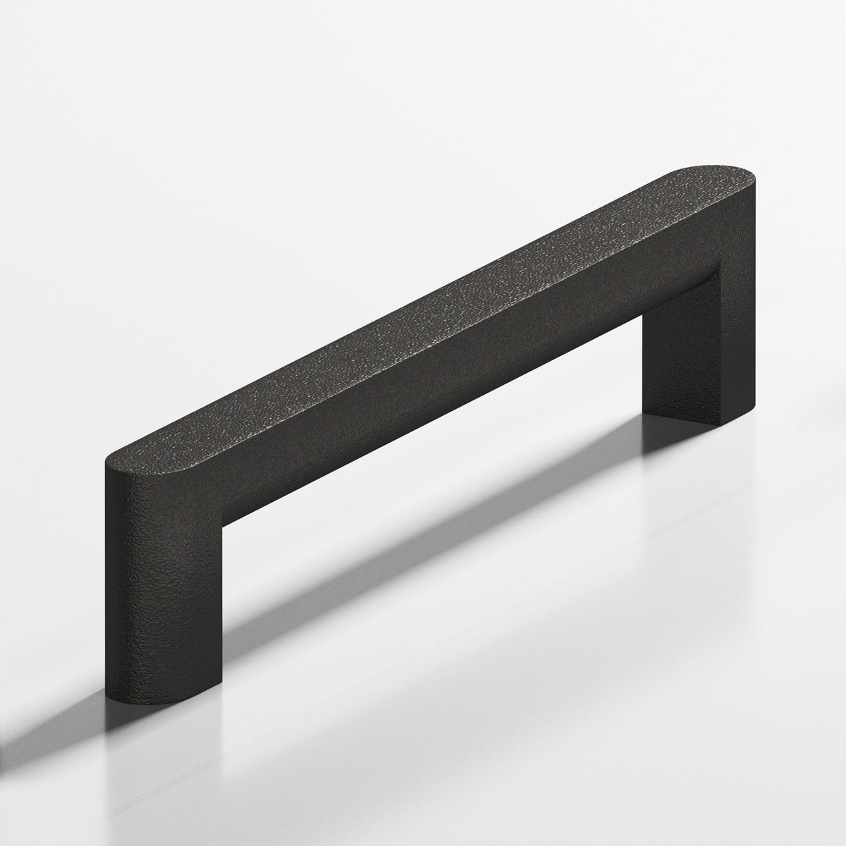 Colonial Bronze 762 Square Pull with Rounded Back and Ends, 5/8 x 3/8 in Cross Section - Frost Black™