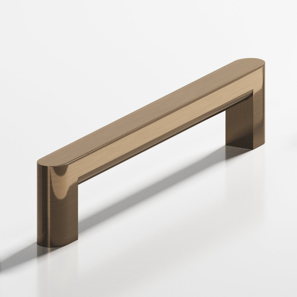 Colonial Bronze 760 Square Pull with Rounded Back and Ends, 7/16 x 1/2 in Cross Section - Light Statuary Bronze