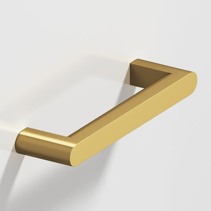 Colonial Bronze 765 Square Pull with Rounded Back and Ends, 1 x 3/4 in Cross Section - Satin Brass