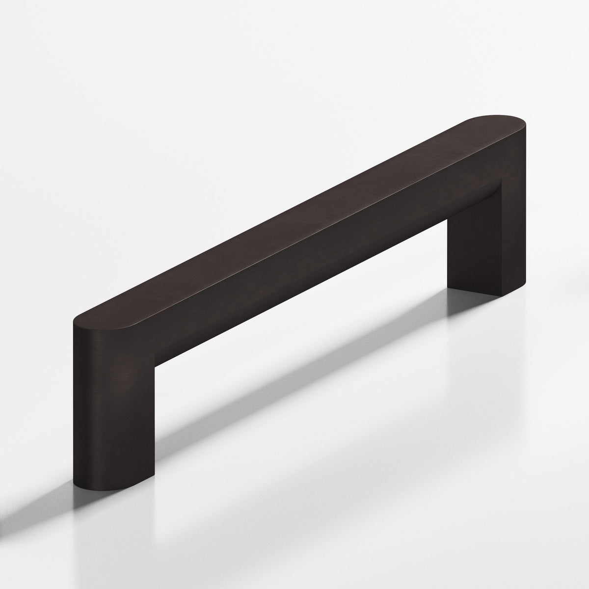 Colonial Bronze 762 Square Pull with Rounded Back and Ends, 5/8 x 3/8 in Cross Section - Matte Dark Statuary Bronze