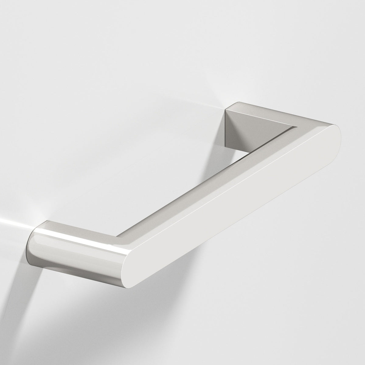 Colonial Bronze 760 Square Pull with Rounded Back and Ends, 7/16 x 1/2 in Cross Section - Polished Nickel