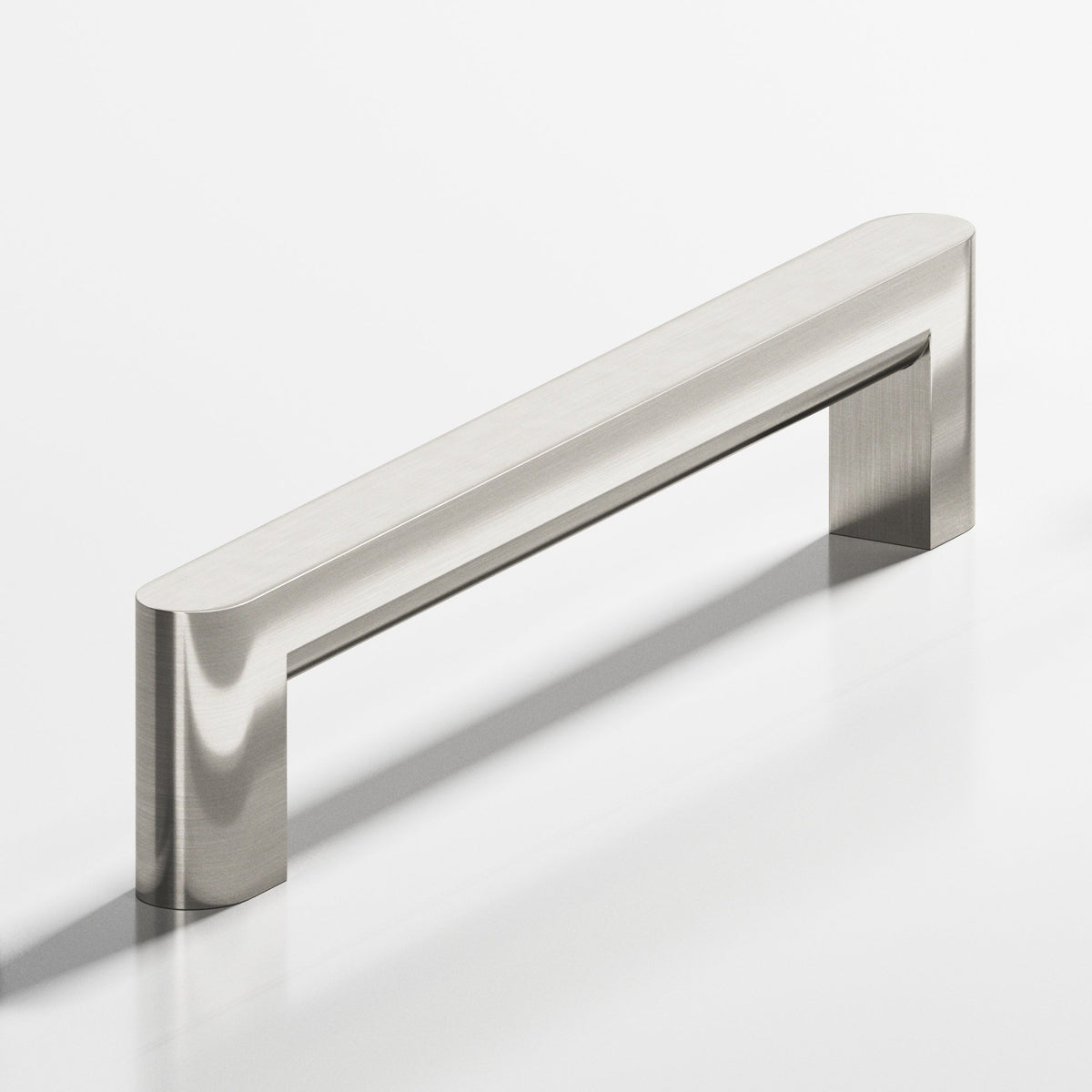 Colonial Bronze 760 Square Pull with Rounded Back and Ends, 7/16 x 1/2 in Cross Section - Satin Nickel