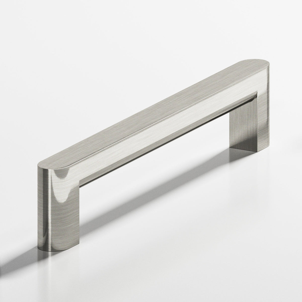 Colonial Bronze 765 Square Pull with Rounded Back and Ends, 1 x 3/4 in Cross Section - Nickel Stainless