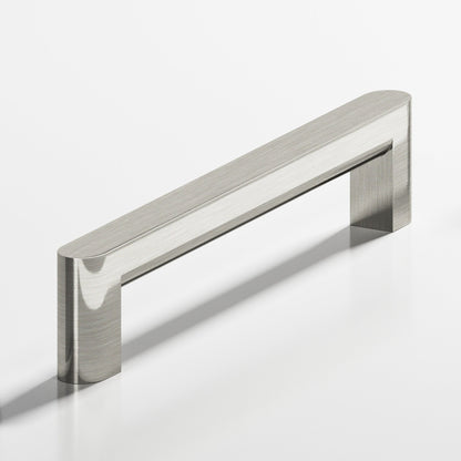 Colonial Bronze 765 Square Pull with Rounded Back and Ends, 1 x 3/4 in Cross Section - Nickel Stainless