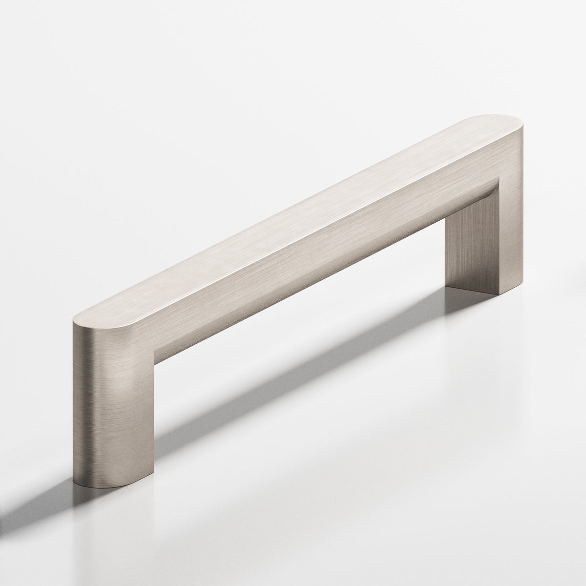 Colonial Bronze 760 Square Pull with Rounded Back and Ends, 7/16 x 1/2 in Cross Section - Matte Satin Nickel
