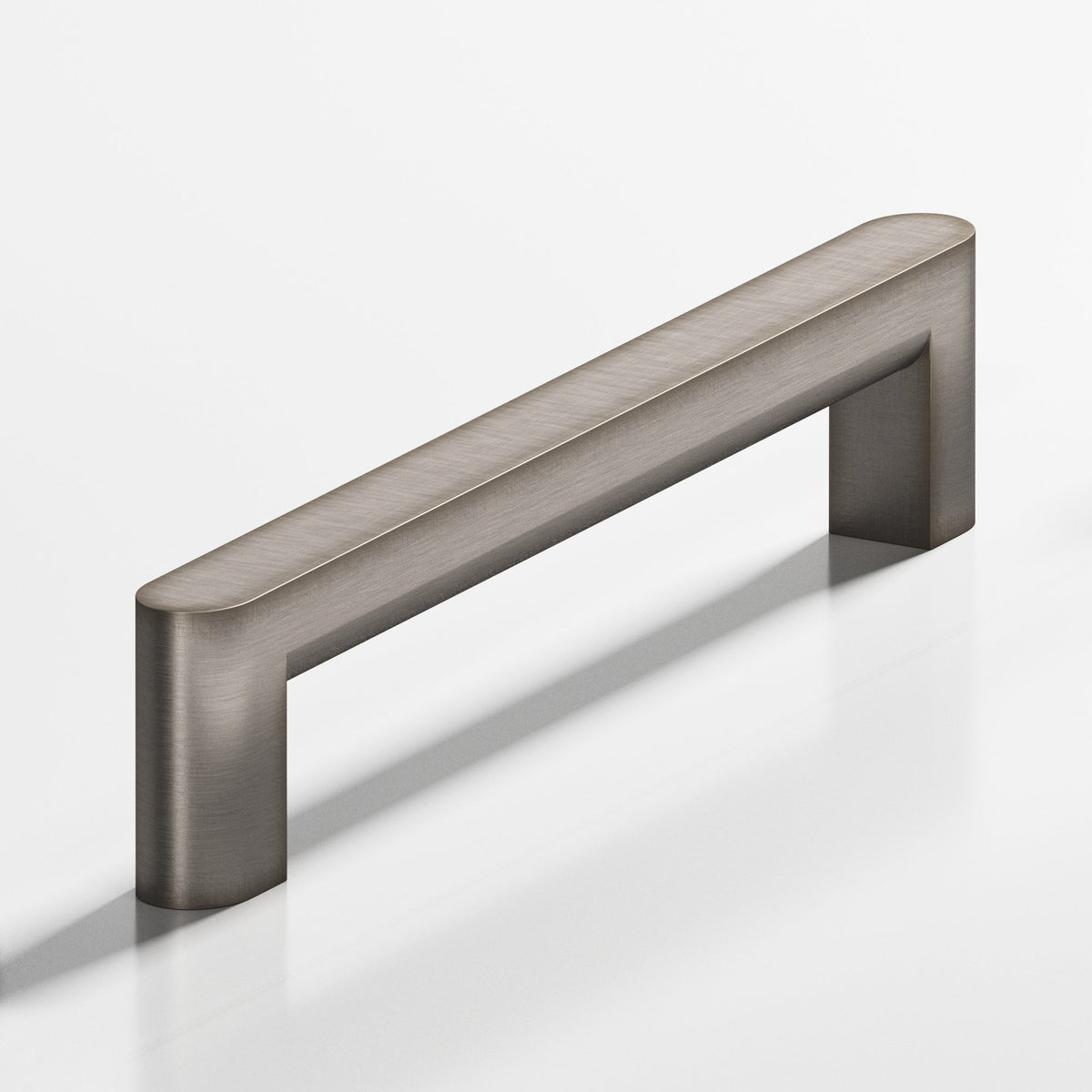 Colonial Bronze 760 Square Pull with Rounded Back and Ends, 7/16 x 1/2 in Cross Section - Pewter