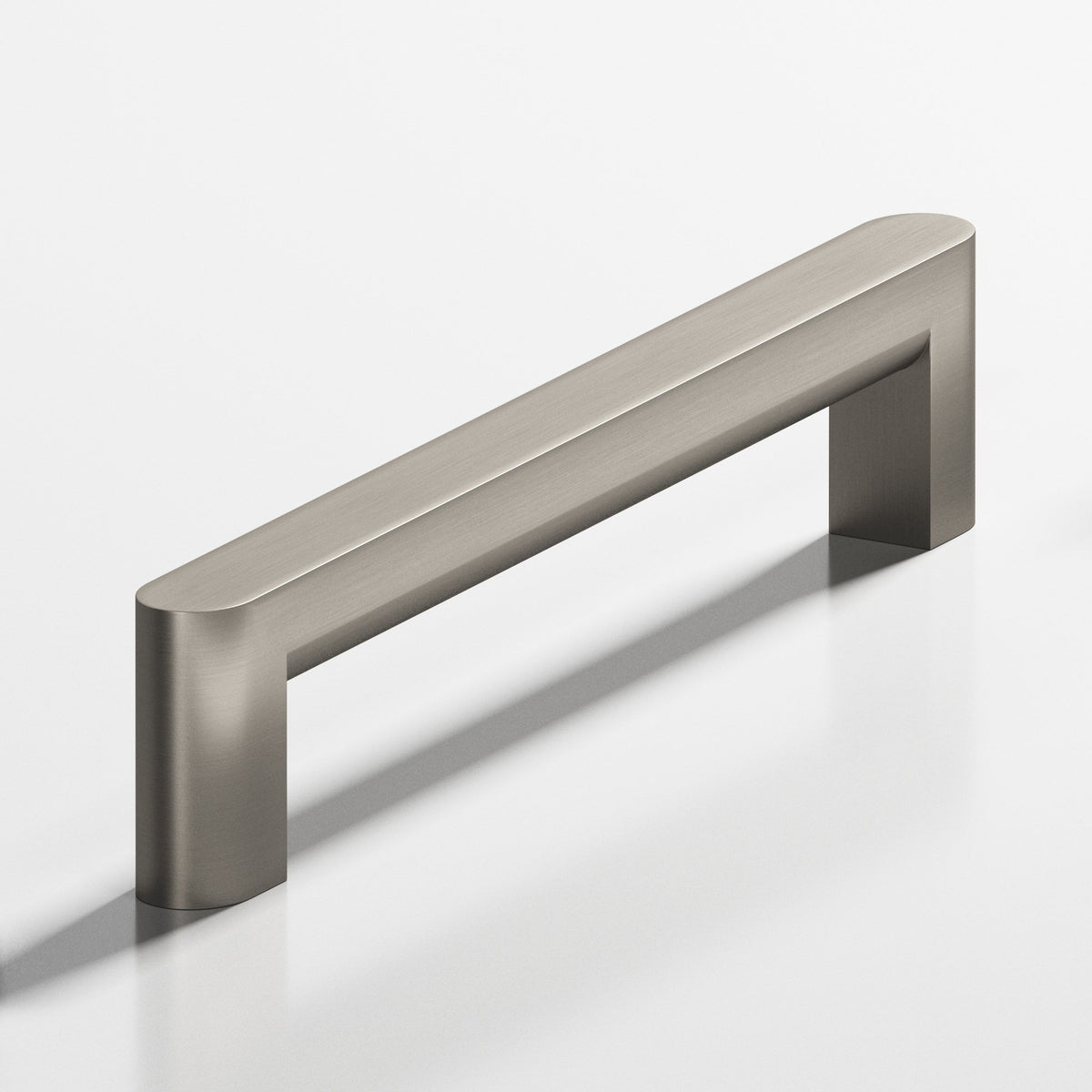 Colonial Bronze 765 Square Pull with Rounded Back and Ends, 1 x 3/4 in Cross Section - Matte Pewter