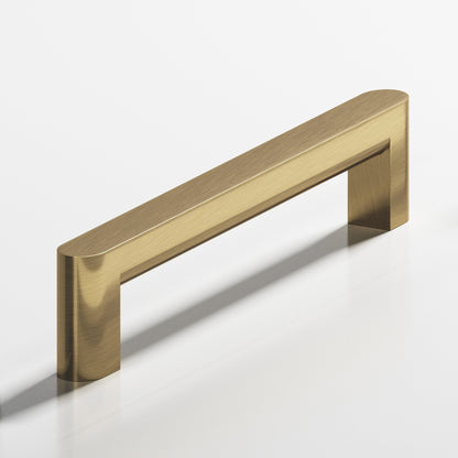 Colonial Bronze 765 Square Pull with Rounded Back and Ends, 1 x 3/4 in Cross Section - Antique Brass