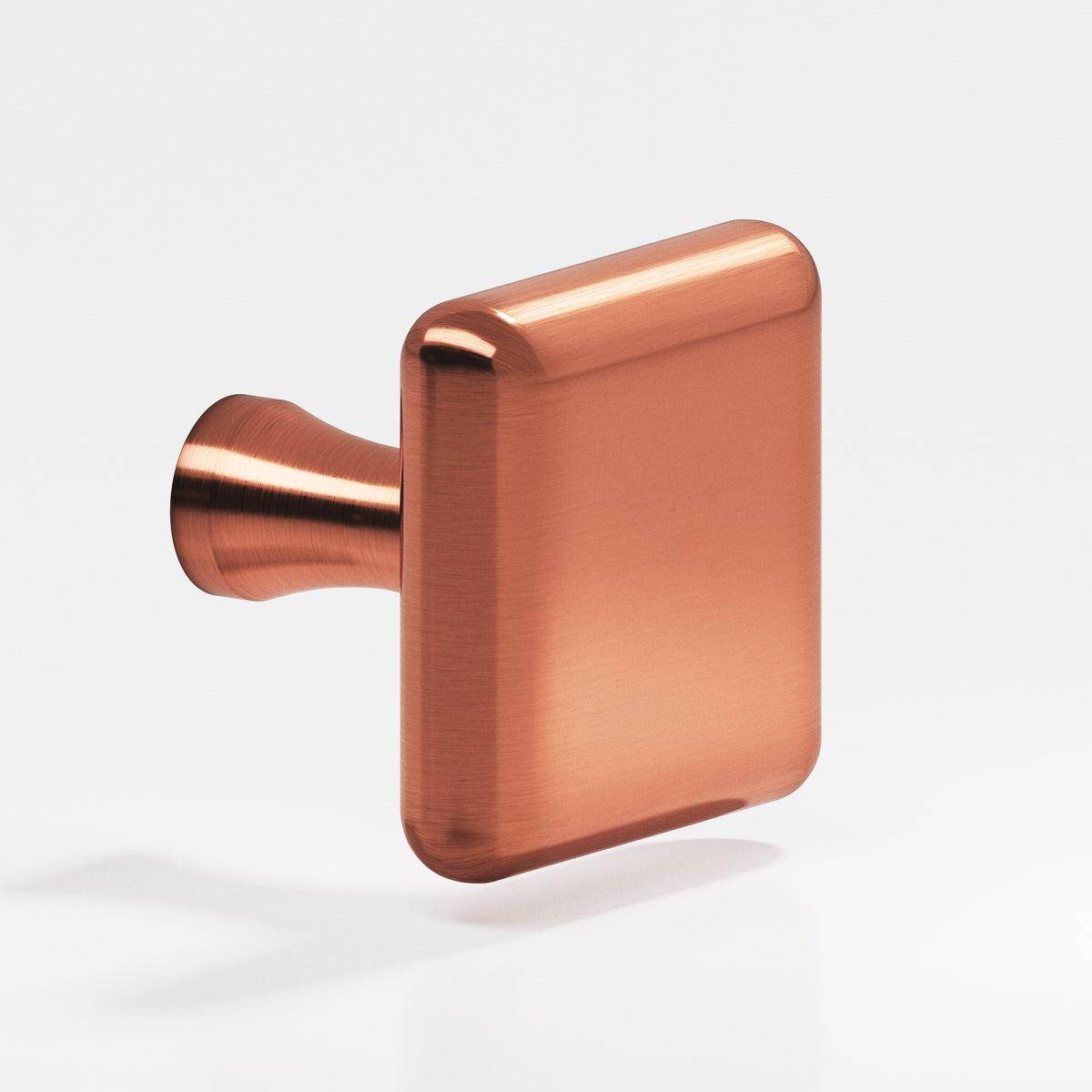 Colonial Bronze 767 Radiused Square Knob with Flared Post, 1 in - Antique Copper